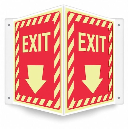 Exit Sign, Plastic, 14