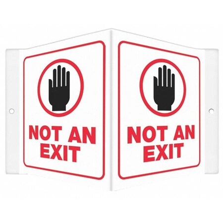 Exit Sign, Plastic, 8-1/2