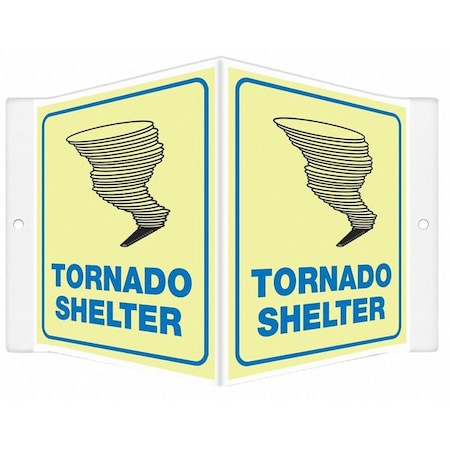 TORNADO SHELTER, 8 1/2 in W x 6 in H, V-Shape Projection, PETG, 480Y87 MPN:480Y87