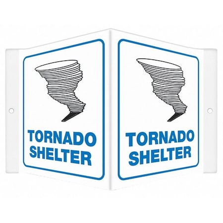 TORNADO SHELTER, 8 1/2 in W x 6 in H, V-Shape Projection, PETG, 480Y88 MPN:480Y88
