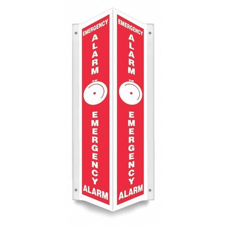 High Visibility Safety Sign, 24 in Height, 7 1/2 in Width, PETG, V-Shape Projection, English MPN:480Z02