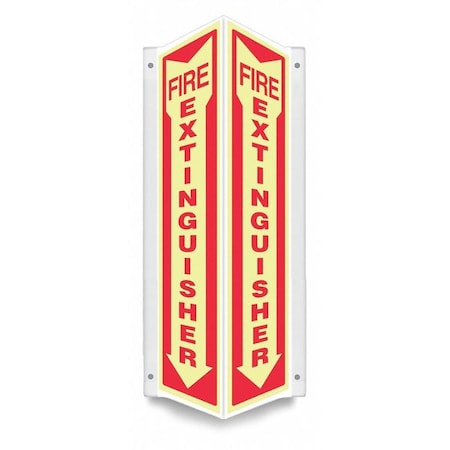 High Visibility Safety Sign, 24 in Height, 7 1/2 in Width, PETG, V-Shape Projection, English MPN:480Z23