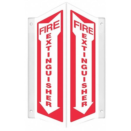 High Visibility Safety Sign, 12 in Height, 7 1/2 in Width, PETG, V-Shape Projection, English MPN:480Z24