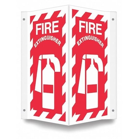 High Visibility Safety Sign, 24 in Height, 18 in Width, PETG, V-Shape Projection, English MPN:480Z33