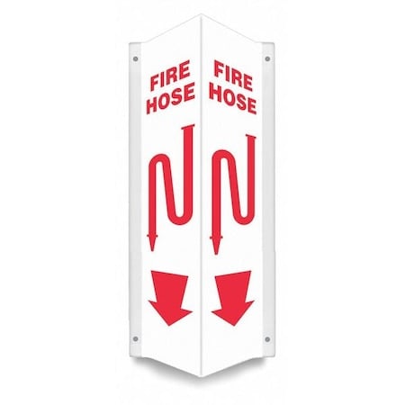 High Visibility Safety Sign, 24 in Height, 7 1/2 in Width, PETG, V-Shape Projection, English MPN:480Z49