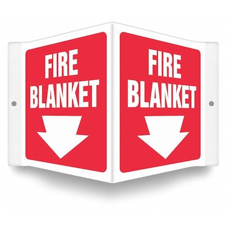High Visibility Safety Sign, 6 in Height, 8 1/2 in Width, PETG, V-Shape Projection, English MPN:480Z59