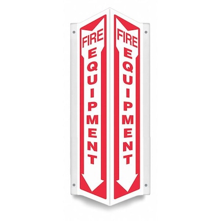 High Visibility Safety Sign, 24 in Height, 7 1/2 in Width, PETG, V-Shape Projection, English MPN:480Z62