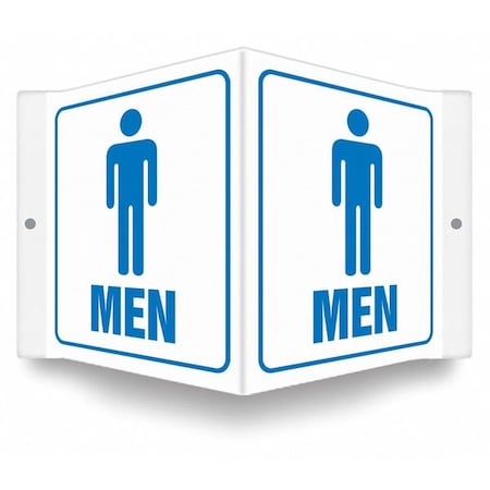 MEN, 8 1/2 in W x 6 in H, V-Shape Projection, PETG, 480Z75 MPN:480Z75