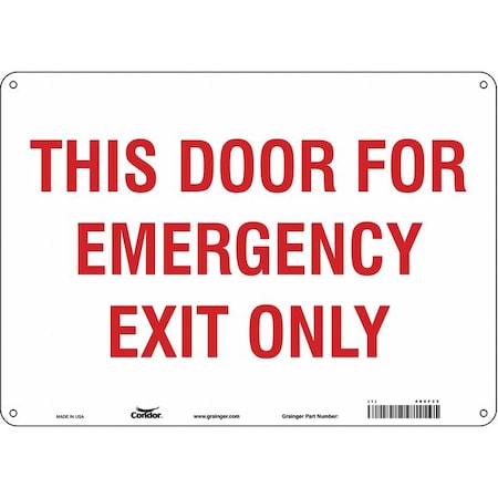 Exit Sign, Aluminum, 14