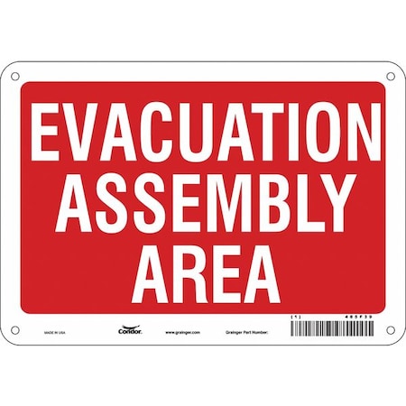Safety Sign, 7 in Height, 10 in Width, Aluminum, Vertical Rectangle, English MPN:485F39
