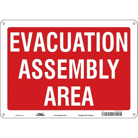 Safety Sign, 10 in Height, 14 in Width, Aluminum, Horizontal Rectangle, English MPN:485F40