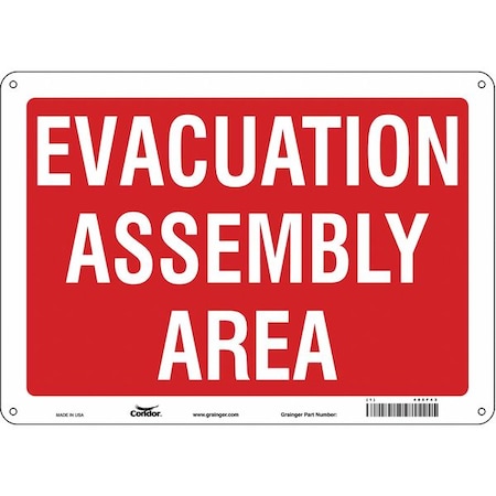 Safety Sign, 10 in Height, 14 in Width, Polyethylene, Horizontal Rectangle, English MPN:485F43