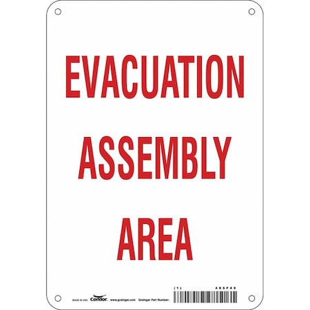 Safety Sign, 10 in Height, 7 in Width, Aluminum, Horizontal Rectangle, English MPN:485F49