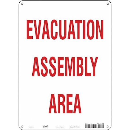 Safety Sign, 14 in Height, 10 in Width, Polyethylene, Vertical Rectangle, English MPN:485F52