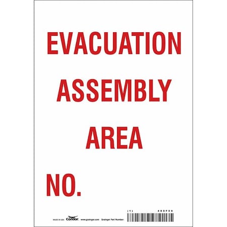 Safety Sign, 10 in Height, 7 in Width, Vinyl, Horizontal Rectangle, English MPN:485F59