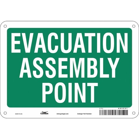 Safety Sign, 7 in Height, 10 in Width, Aluminum, Vertical Rectangle, English MPN:485F61