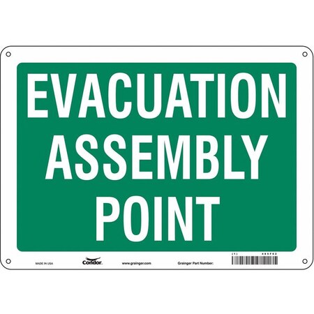 Safety Sign, 10 in Height, 14 in Width, Aluminum, Horizontal Rectangle, English MPN:485F62