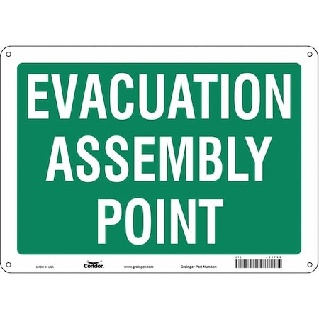 Safety Sign, 10 in Height, 14 in Width, Fiberglass, Horizontal Rectangle, English MPN:485F65