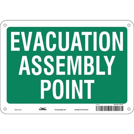 Safety Sign, 7 in Height, 10 in Width, Polyethylene, Vertical Rectangle, English MPN:485F68