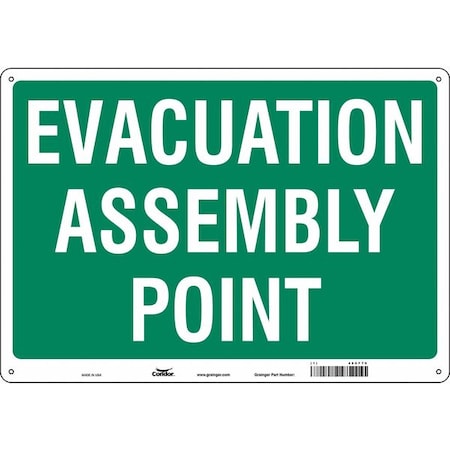 Safety Sign, 14 in Height, 20 in Width, Polyethylene, Horizontal Rectangle, English MPN:485F70