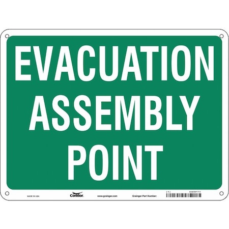 Safety Sign, 18 in Height, 24 in Width, Polyethylene, Horizontal Rectangle, English MPN:485F71