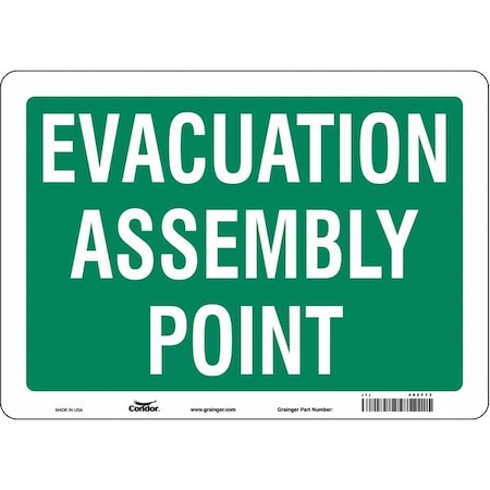 Safety Sign, 10 in Height, 14 in Width, Vinyl, Horizontal Rectangle, English MPN:485F73