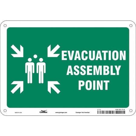 Safety Sign, 7 in Height, 10 in Width, Aluminum, Vertical Rectangle, English MPN:485F76