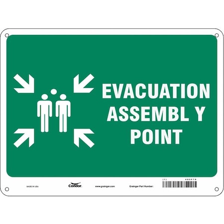 Safety Sign, 18 in Height, 24 in Width, Aluminum, Horizontal Rectangle, English MPN:485F79