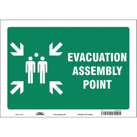 Safety Sign, 10 in Height, 14 in Width, Vinyl, Horizontal Rectangle, English MPN:485F88