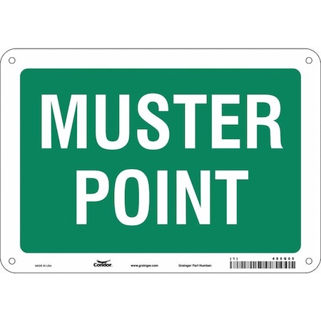 Safety Sign, 7 in Height, 10 in Width, Aluminum, Vertical Rectangle, English MPN:485G05