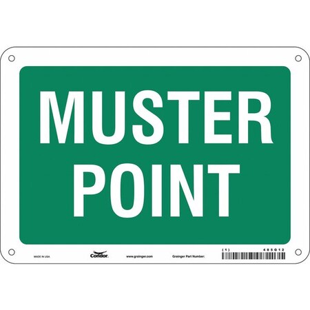 Safety Sign, 7 in Height, 10 in Width, Polyethylene, Vertical Rectangle, English MPN:485G12