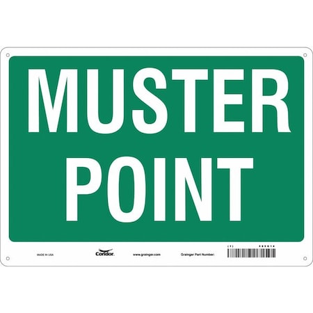 Safety Sign, 14 in Height, 20 in Width, Polyethylene, Horizontal Rectangle, English MPN:485G14