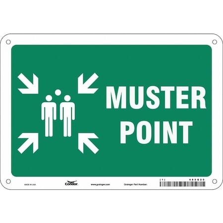 Safety Sign, 7 in Height, 10 in Width, Aluminum, Vertical Rectangle, English MPN:485G20
