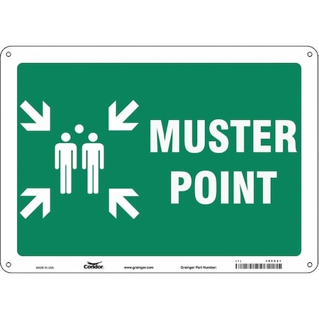 Safety Sign, 10 in Height, 14 in Width, Aluminum, Horizontal Rectangle, English MPN:485G21