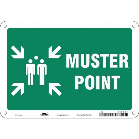 Safety Sign, 7 in Height, 10 in Width, Polyethylene, Vertical Rectangle, English MPN:485G27