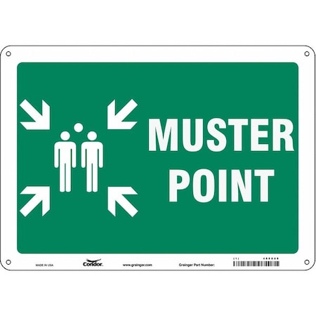 Safety Sign, 10 in Height, 14 in Width, Polyethylene, Horizontal Rectangle, English MPN:485G28