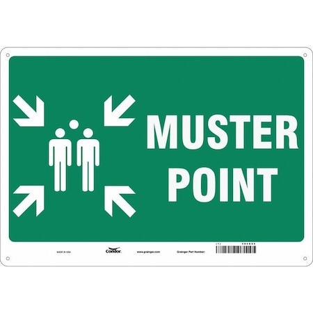 Safety Sign, 14 in Height, 20 in Width, Polyethylene, Horizontal Rectangle, English MPN:485G29