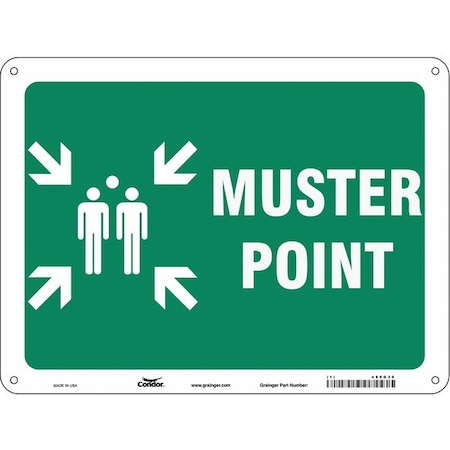 Safety Sign, 18 in Height, 24 in Width, Polyethylene, Horizontal Rectangle, English MPN:485G30