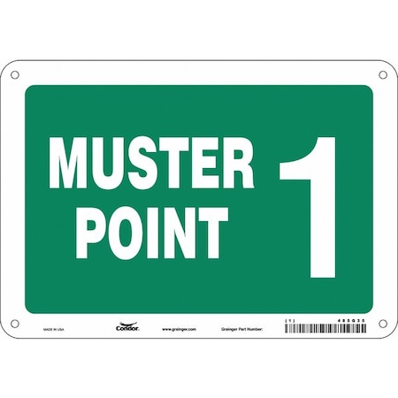 Safety Sign, 7 in Height, 10 in Width, Aluminum, Vertical Rectangle, English MPN:485G35