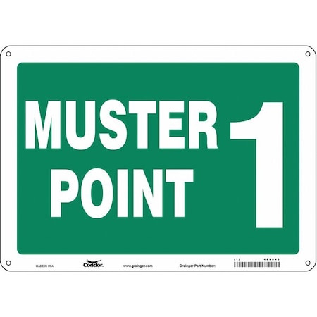 Safety Sign, 10 in Height, 14 in Width, Polyethylene, Horizontal Rectangle, English MPN:485G43