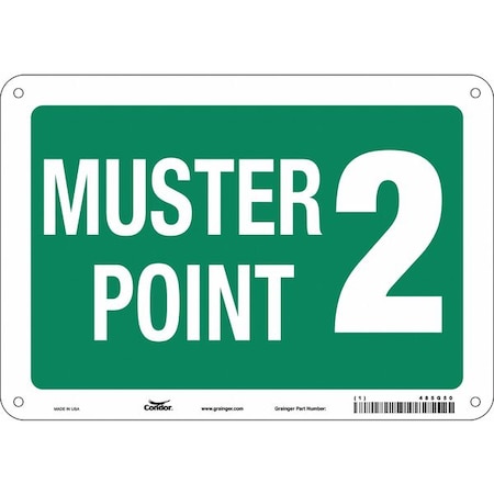 Safety Sign, 7 in Height, 10 in Width, Aluminum, Vertical Rectangle, English MPN:485G50