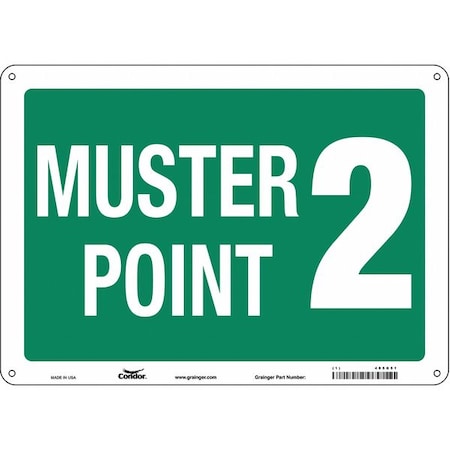 Safety Sign, 10 in Height, 14 in Width, Aluminum, Horizontal Rectangle, English MPN:485G51