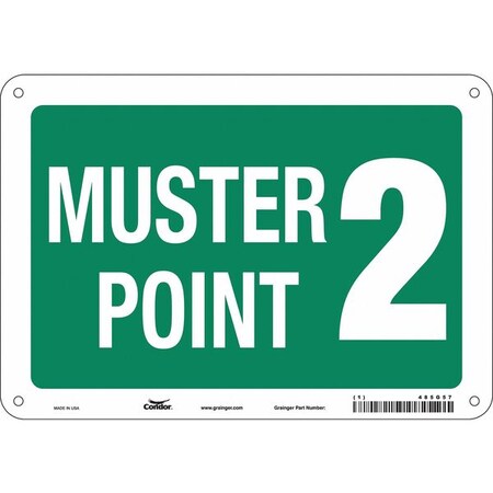 Safety Sign, 7 in Height, 10 in Width, Polyethylene, Vertical Rectangle, English MPN:485G57