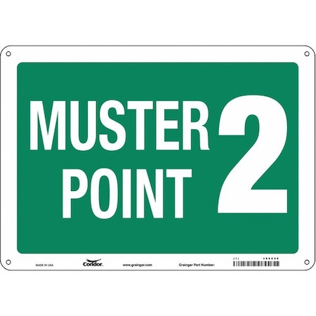 Safety Sign, 10 in Height, 14 in Width, Polyethylene, Horizontal Rectangle, English MPN:485G58