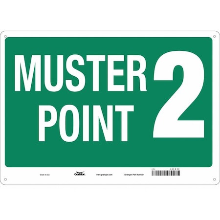 Safety Sign, 14 in Height, 20 in Width, Polyethylene, Horizontal Rectangle, English MPN:485G59