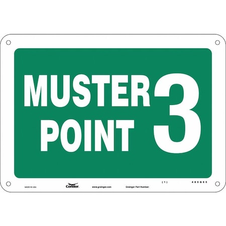 Safety Sign, 7 in Height, 10 in Width, Aluminum, Vertical Rectangle, English MPN:485G65