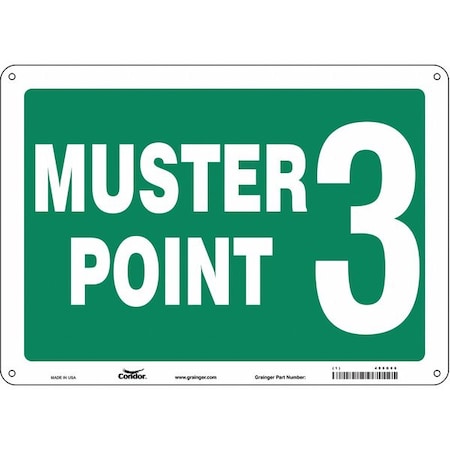 Safety Sign, 10 in Height, 14 in Width, Aluminum, Horizontal Rectangle, English MPN:485G66