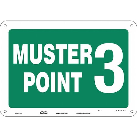Safety Sign, 7 in Height, 10 in Width, Polyethylene, Vertical Rectangle, English MPN:485G72