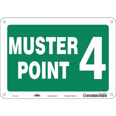 Safety Sign, 7 in Height, 10 in Width, Aluminum, Vertical Rectangle, English MPN:485G80
