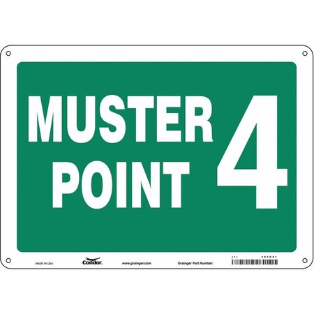 Safety Sign, 10 in Height, 14 in Width, Aluminum, Horizontal Rectangle, English MPN:485G81